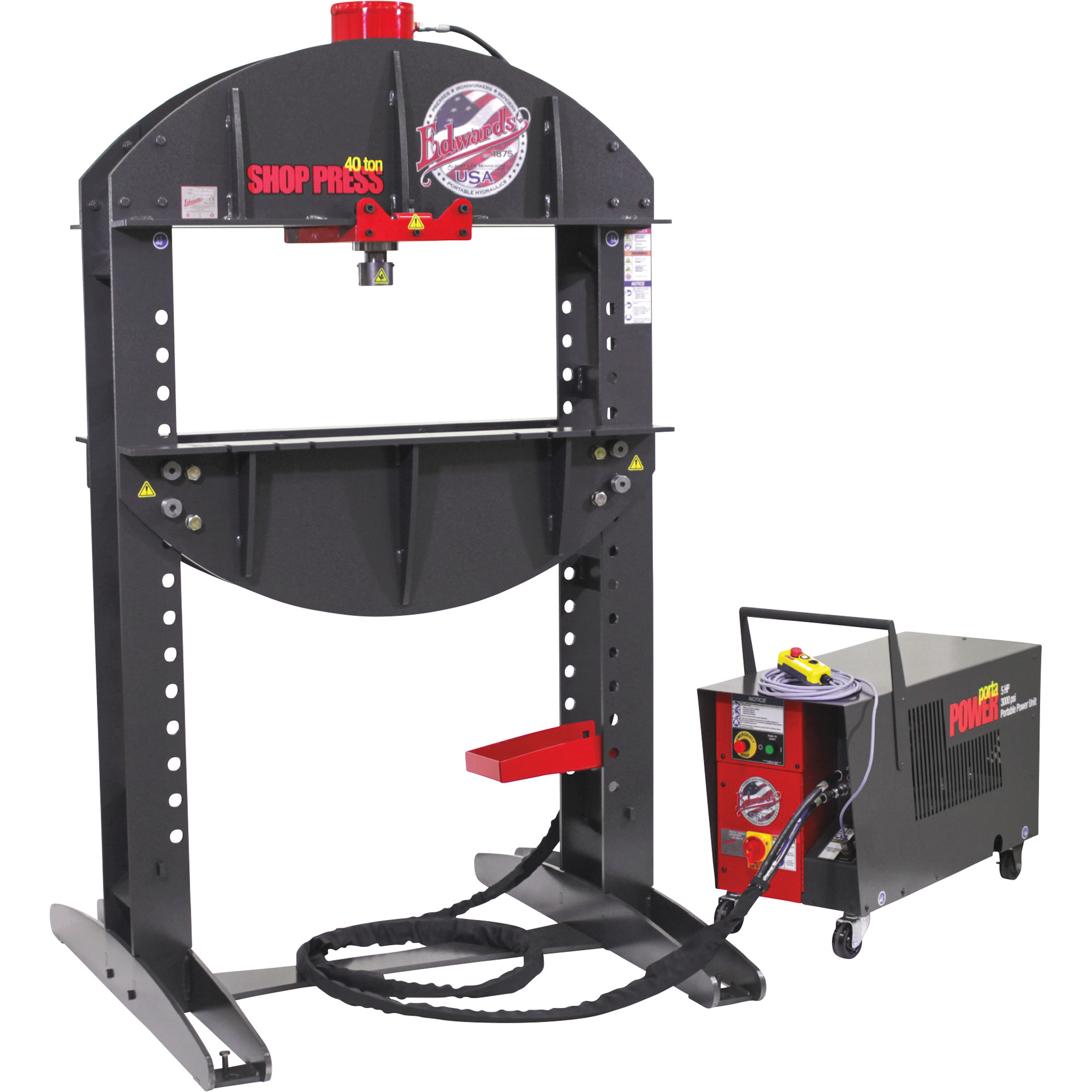 Edwards 40-Ton Shop Press, 3-Phase, 460 Volt, Model# HAT4030